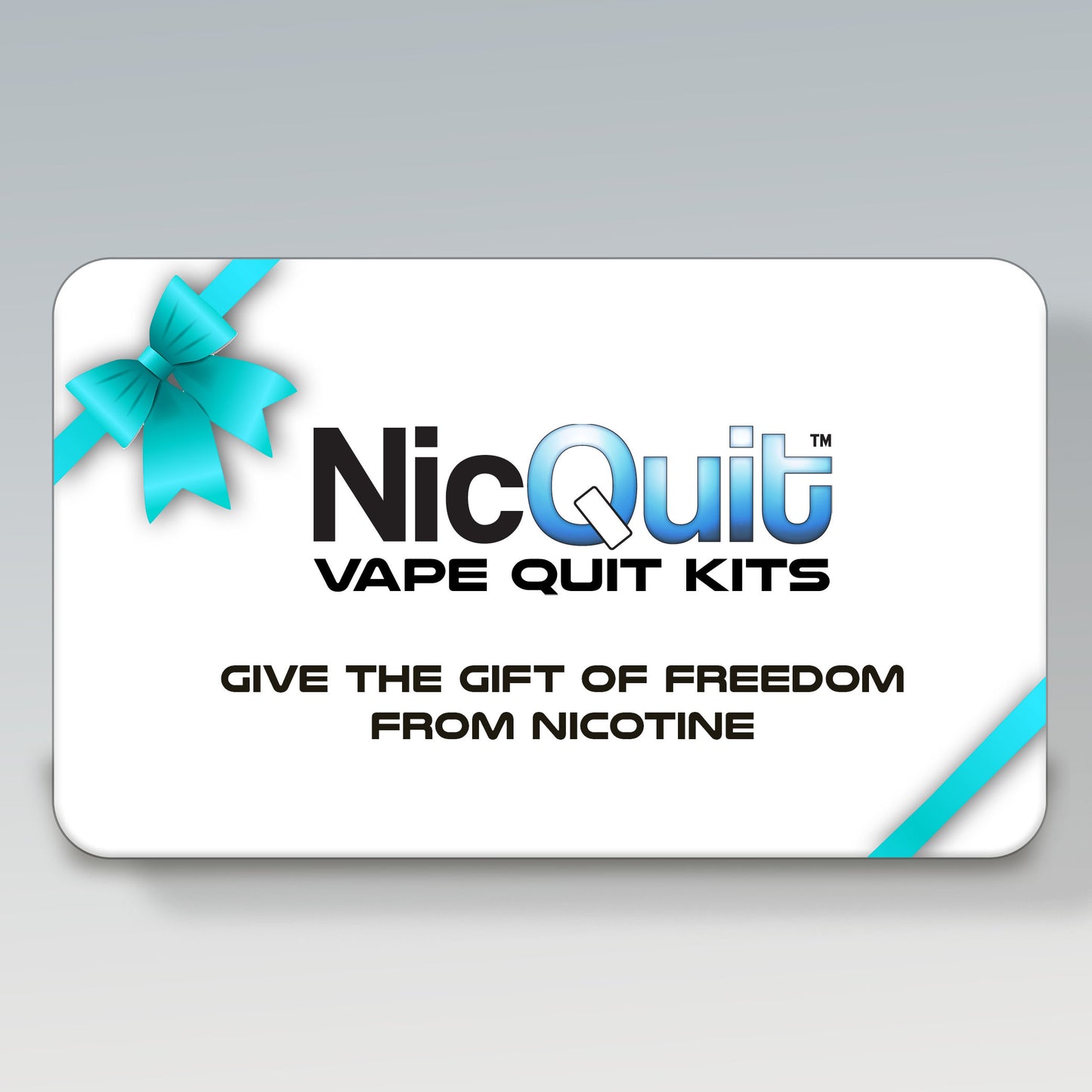 NicQuit gift card for quitting vaping, a supportive gift to help loved ones reduce nicotine intake and achieve a healthier, nicotine-free future.
